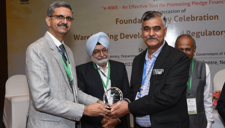 3rd position in the category of Warehouseman with highest e-NWR by WDRA