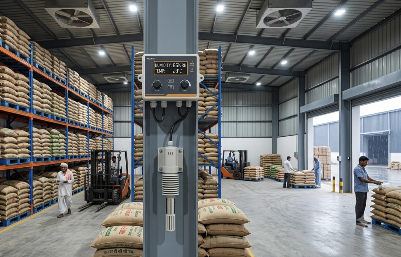 IoT sensors in agricultural warehousing